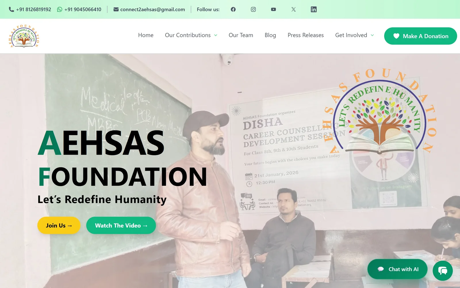 AEHSAS Foundation – Website