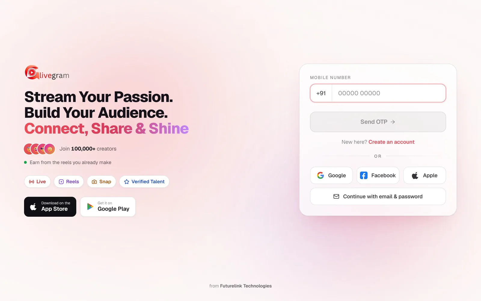 GoLiveGram – Web-App